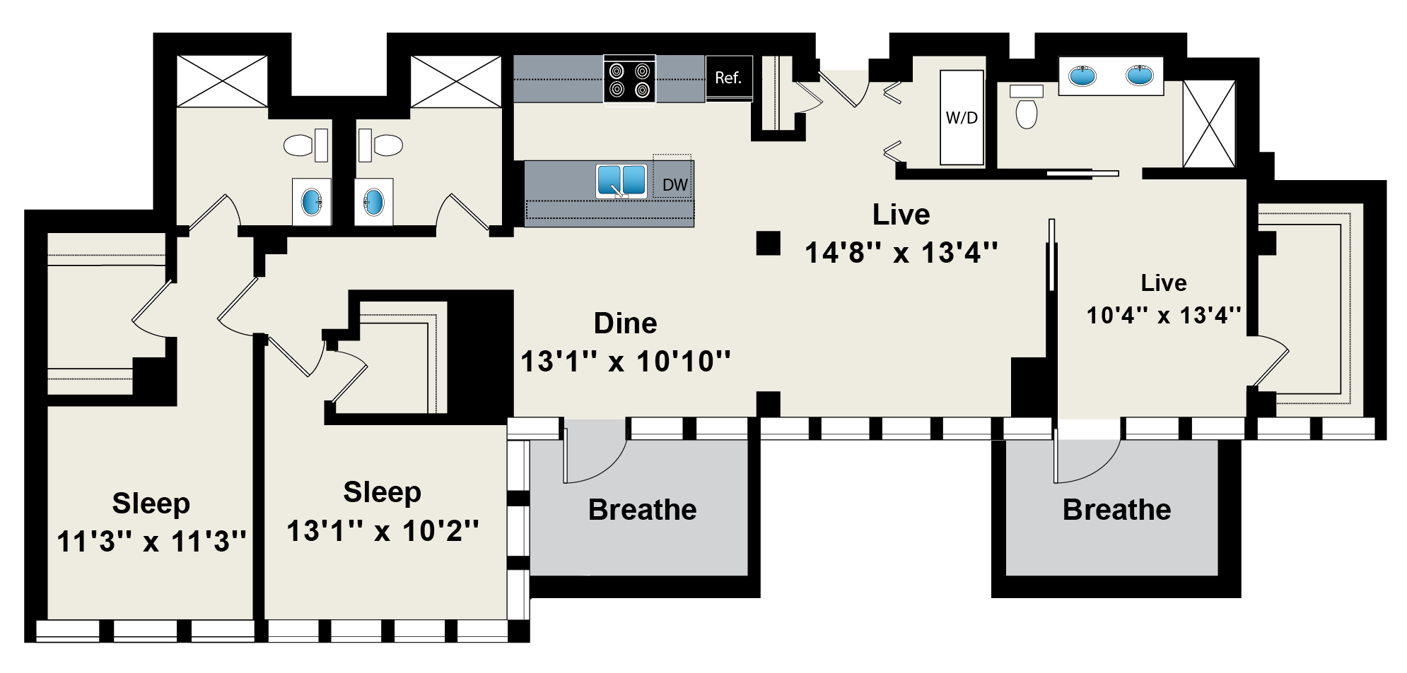 Unit 1-1404 floor plan
